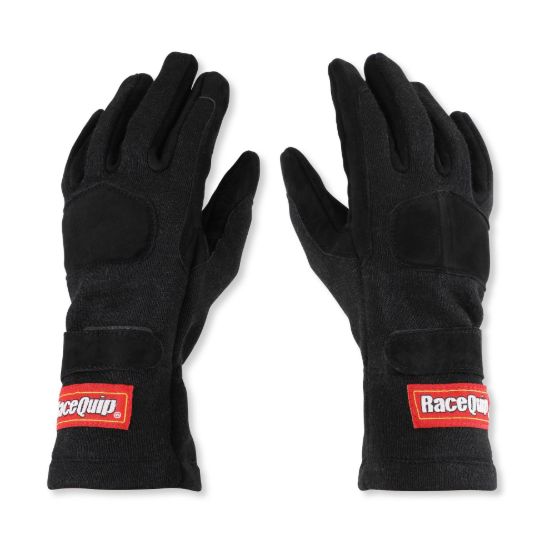 RACEQUIP 2-LYR SFI-5 GLOVE LRG BLA - 355005