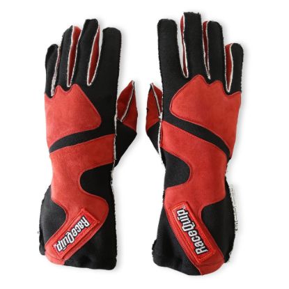 RACEQUIP 2-LYR SFI-5 GLOVE LRG RED - 355015