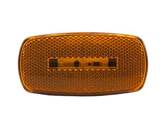 RV DESIGNER AMBER OBLONG REFLEX LED MARKER LIGH - L912