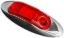 RV DESIGNER RED OBLONG W/ CHROME BEZEL LED MARK - L933
