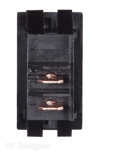 RV DESIGNER 10A BLACK ROCKER SWITCH W - S269