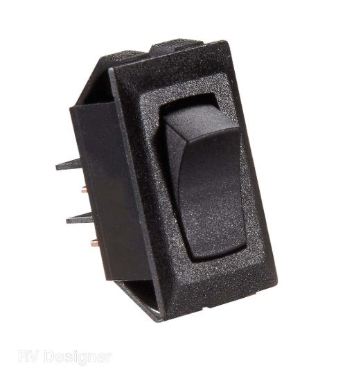 RV DESIGNER 10A MOM/ON/OFF SWITCH BLA - S321