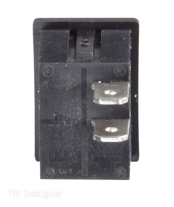 RV DESIGNER 10A BLACK ROCKER SWITCH - S431