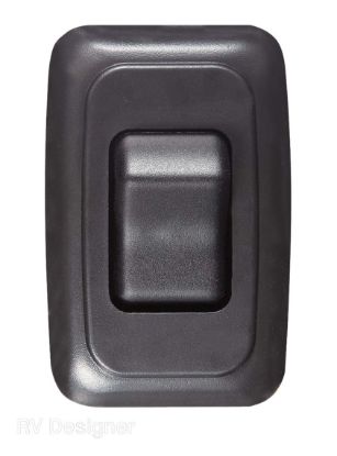 RV DESIGNER CONTOURED WALL SWITCH BLK - S521