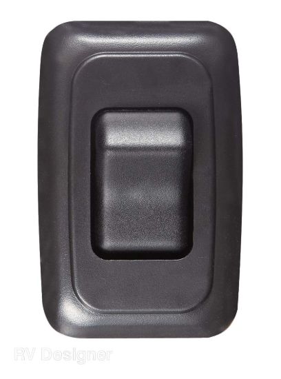 RV DESIGNER CONTOURED WALL SWITCH BLK - S521