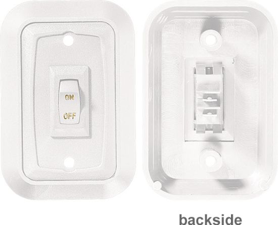 RV DESIGNER WALLPLATESWITCH WHITE SINGLE 3 - S653