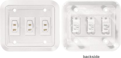 RV DESIGNER WALLPLATESWITCH WHITE TRIPLE 3 - S661