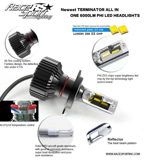 RACESPORT LT TERMINATOR SERIES 9007 FAN-LESS LED - 9007TLED