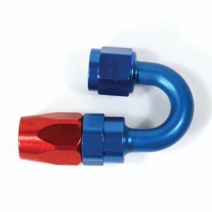 SPEEDFX -6AN X 180  R/B PUSH-ON HOSE END - 520680