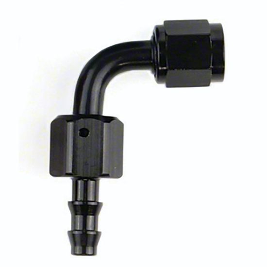 SPEEDFX -8AN X 90  BLK PUSH-ON HOSE END - 520890BK