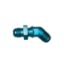 SPEEDFX -3AN BLU 45 DEGREE BULKHEAD FLARE - 560337