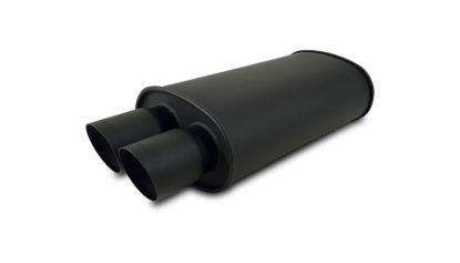 VIBRANT FLAT BLK OVAL MUFF 2.5' - 1148
