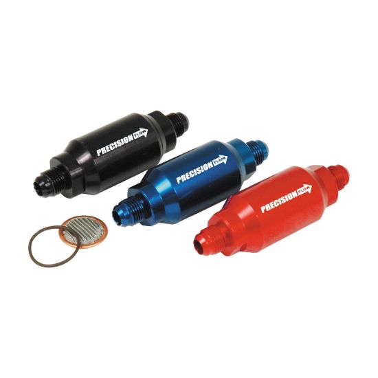 SPEEDFX BLK IN-LINE FUEL FILTER  -8AN X 4' - 5779080BK