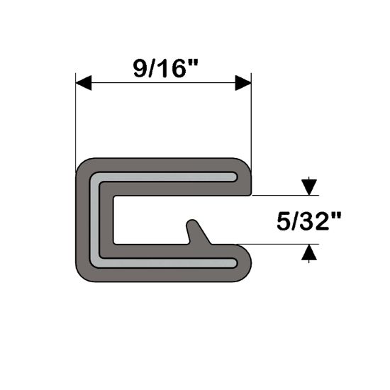 TACO METALS FLEX-TRIM KIT  5/32X9/16  BLACK 25 - 301005B251
