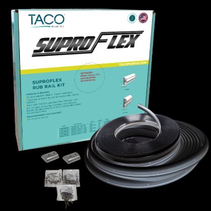 TACO METALS SUPRO-FLEX RUB RAIL KIT  BLACK W/FL - 9990BBK602