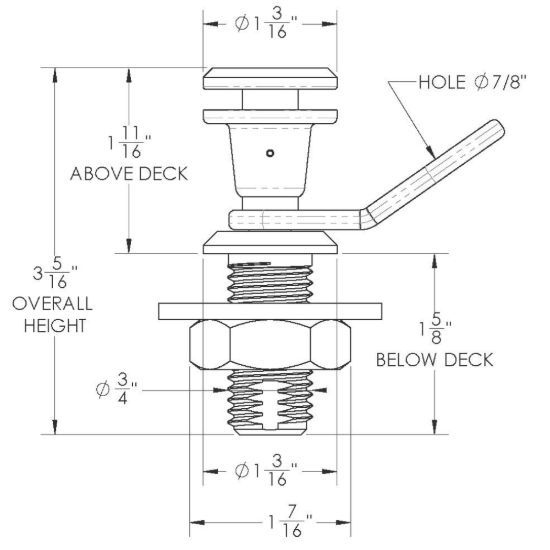 TACO METALS FENDER LOCK KIT  1' 316 SS - F1602001