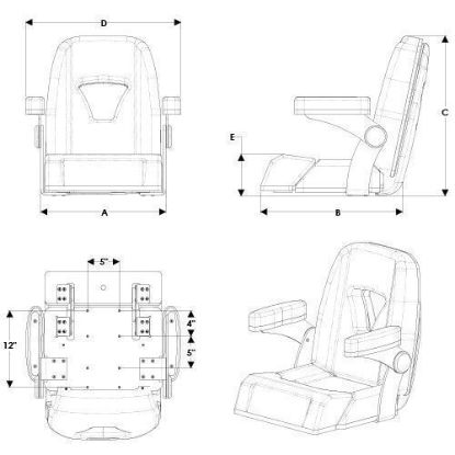 TACO METALS BOCA SPORT CHAIR  25' - HA425WHA70