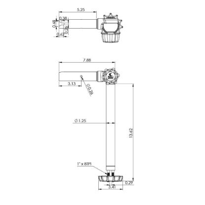 TACO METALS ADJUSTABLE  ROD HOLDER MNT KIT - T1030006