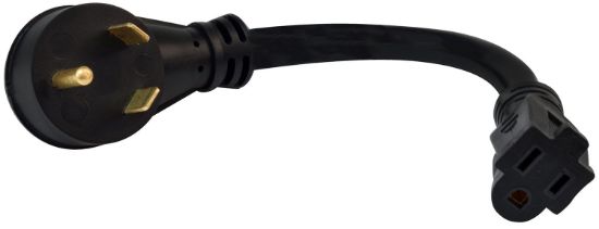 VALTERRA LLC 30AM-15AF 12' ADAPTER  BLACK  BULK - A103015BK