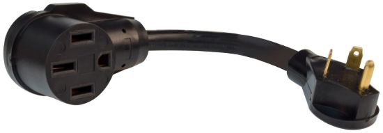 VALTERRA LLC 30AM-50AF 12' ADAPTER  BLACK  BULK - A103050FBK
