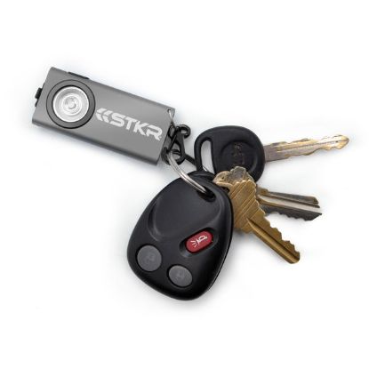 STKR CONCEPT SLIM JIMMY KEYCHAIN FLASHLIGHT-GRAY - 14265
