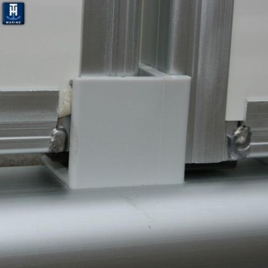 T-H MARINE LEFT HINGE DOOR STOP WITH RIBS - DS1LDP