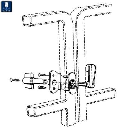 T-H MARINE BLACK GATE LATCH - GL1DP