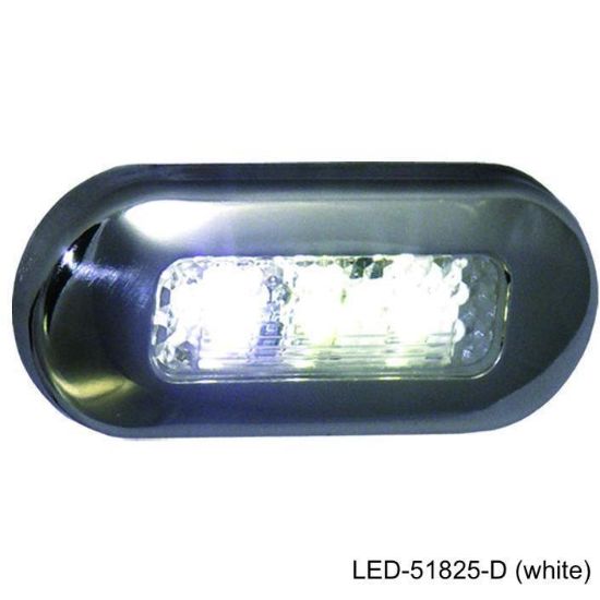 T-H MARINE WHITE OBLONG COURTESY LED - LED51825DP
