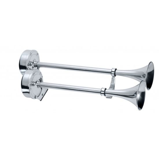 SCHMITT/ONGA DELUXE DUAL TRUMPET HORN  12V - 10028