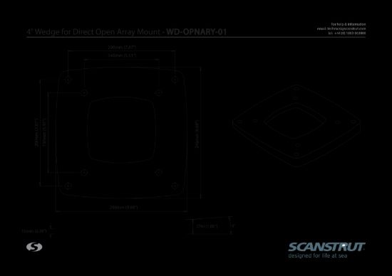 SCANSTRUT 4  BASE WEDGE FOR DIRECT OPEN ARRAY - WDOPNARY01