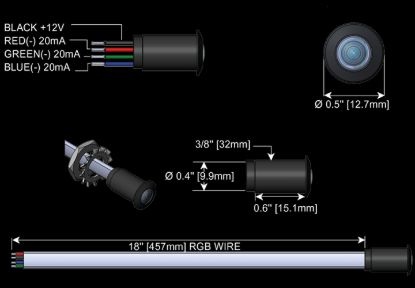 SHADOW-CASTE RGB ROUND ACCENT LIGHT - 0.4IN - ALRGB04AB