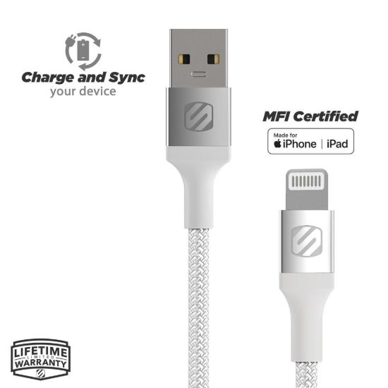 SCOSHE IND. 4FT CABLE USB-A TO LIGHTNING BLACK - I3B4SGSP
