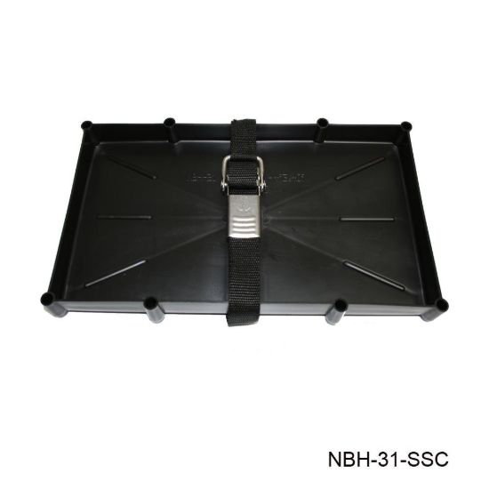 T-H MARINE 29/31 BATTERY TRAY W/ SS STRAP - NBH31SSCDP