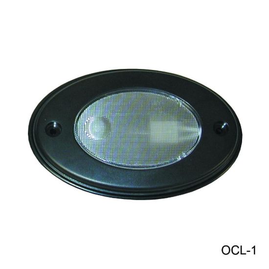 T-H MARINE BLACK OVAL COURTESY LED W/ MNT RING - OCL1KDP