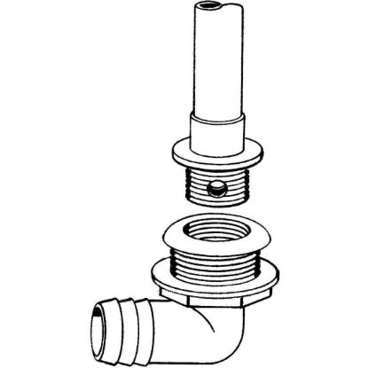 T-H MARINE 90 DEGREE 12' DRAIN TUBE - ODT190DP