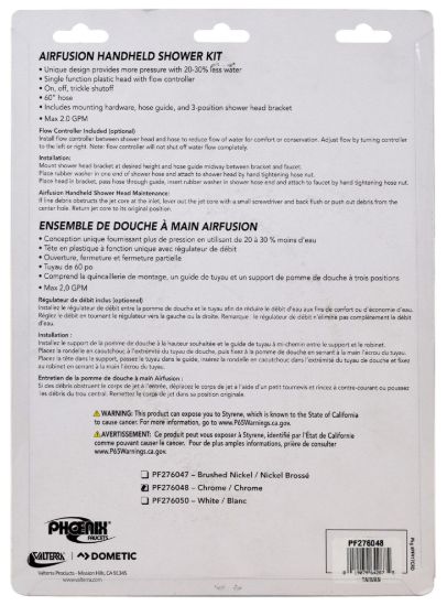 VALTERRA LLC HH AIRFSN SHW KIT  CH - PF276048