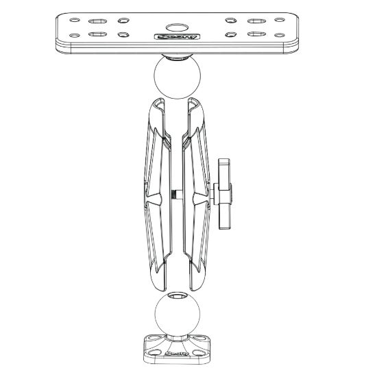SCOTTY INC. 1.5' BALL SYSTEM BASE - 0166