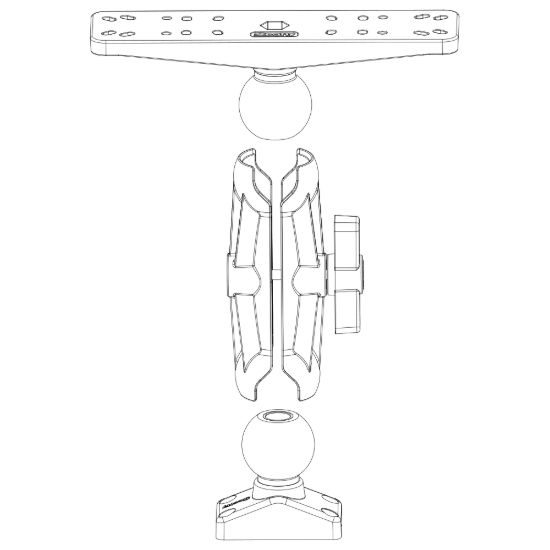 SCOTTY INC. 2.25' BALL SYSTEM ARMS - 0171
