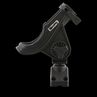 SCOTTY INC. BAITCAST/SPIN ROD HLDR BLK POST MNT - 0280BK