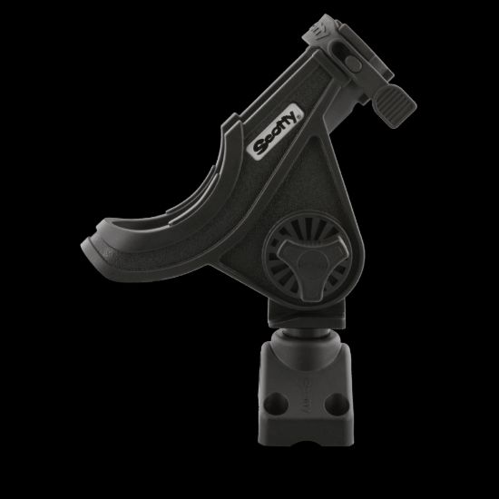 SCOTTY INC. BAITCAST/SPIN ROD HLDR BLK POST MNT - 0280BK