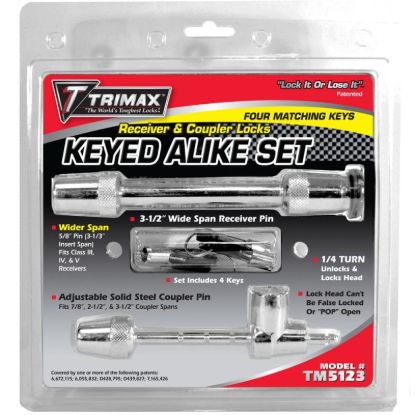 TRIMAX KEYED ALIKE REC&COUPLER LOCK SET - TM5123