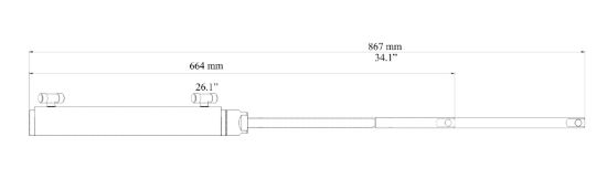 UFLEX USA CYL 1.26' BORE 8.0'STRK SID MT - UC132OBS