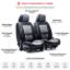 SEAT CVR SOL BUNDLE 1 FULL  FRNT & REAR BLK/GRY - 01SBG