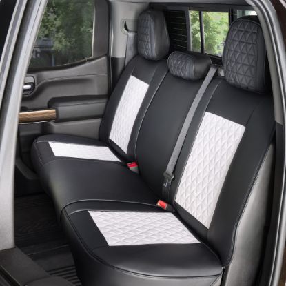 SEAT CVR SOL BUNDLE F FRNTS ONLY BLK/WHITE - FFFBW