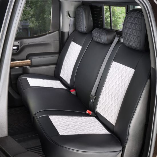SEAT CVR SOL BUNDLE F FRNTS ONLY BLK/WHITE - FFFBW