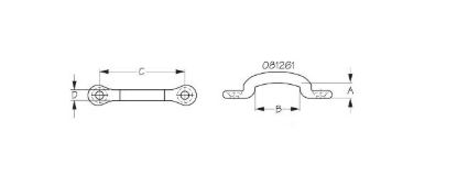 SEA DOG STAINLESS TIE DOWN EYE STRAP - 1-1/ - 081261