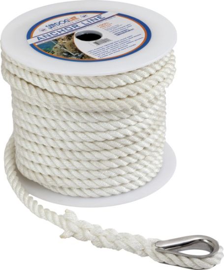 SEA DOG TWISTED NYLON ANCHOR LINE 3/8' - 1110060WH1