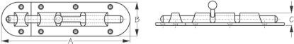SEA DOG STAINLESS BARREL BOLT - SMALL - 2212431