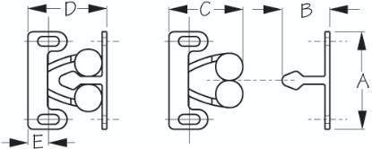 SEA DOG NYLON TWIN ROLLER DOOR CATCH - - 2271411