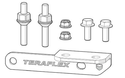 TERAFLEX JL ALUM REAR PASS CB MOUNT KIT - 4997192
